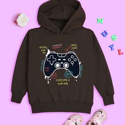 NUSYL Kids Graphic Printed Hooded Pullover-image-38