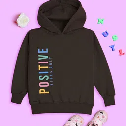 NUSYL Kids Typography Printed Hooded Fleece Pullover Sweatshirt-picture-14