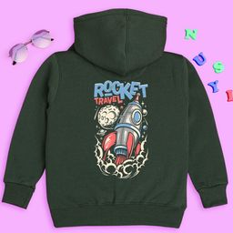 NUSYL Kids Graphic Printed Hooded Fleece Sweatshirt-54