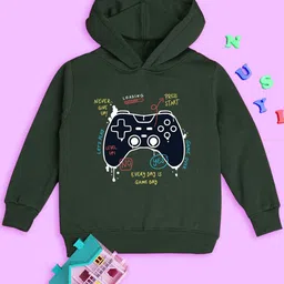 NUSYL Kids Graphic Printed Hooded Sweatshirt-picture-20