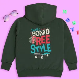 NUSYL Kids Typography Printed Hooded Sweatshirt-image-27