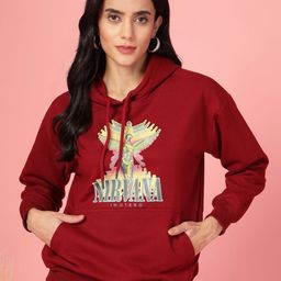 Popster Women Printed Hooded Sweatshirt-image-82