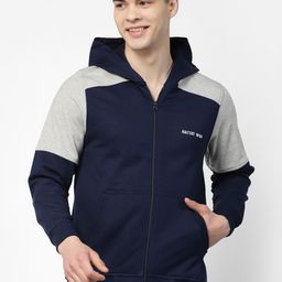 Kalt Colourblocked Hooded Fleece Sweatshirt-picture-12