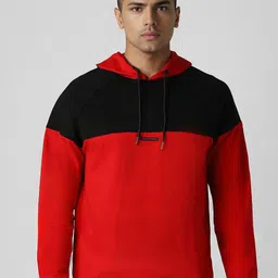 Van Heusen Flex Men Colourblocked Hooded Sweatshirt-picture-35