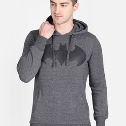 Free Authority Men Grey Batman Printed Hooded Cotton Sweatshirt-picture-40