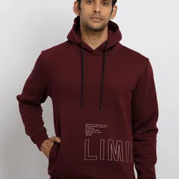 Status Quo Men Maroon Printed Hooded Sweatshirt-image-47
