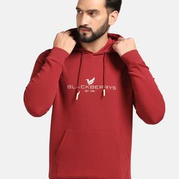 Blackberrys Typography Printed Hooded Cotton Pullover-picture-27