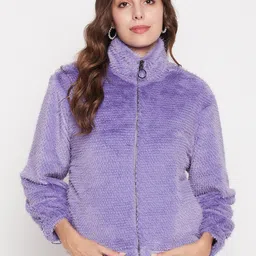 Madame Mock Collar Pure Cotton Front-Open Sweatshirt-picture-23