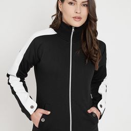 BRINNS Mock Collar Fleece Front-Open Sweatshirt-50