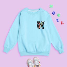 BAESD Kids Typography Printed Round Neck Long Sleeves Fleece Pullover Sweatshirt-picture-55