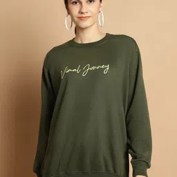 VIMAL JONNEY Typography Printed Fleece Pullover Sweatshirt-31
