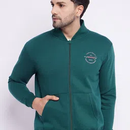 Duke Mock Collar Cotton Front-Open Sweatshirt-picture-1