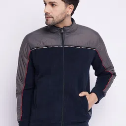 Duke Mock Collar Cotton Front Open Sweatshirt-picture-8