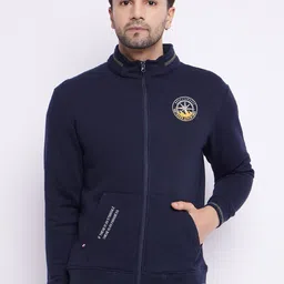 Duke Mock Collar Cotton Front-Open Sweatshirt-picture-5