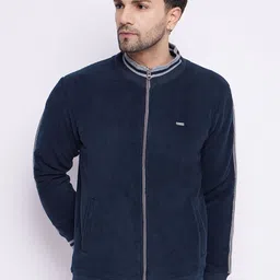 Duke Mock Collar Cotton Front-Open Sweatshirt-picture-7
