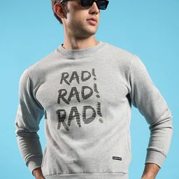 Campus Sutra Grey Typography Printed Cotton Pullover Sweatshirt-picture-10