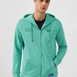 Reebok Classics App Printed Hooded Front-Open Pure Cotton Sweatshirt-picture-24