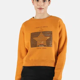Monte Carlo Women Mustard Embroidered Sweatshirt-24