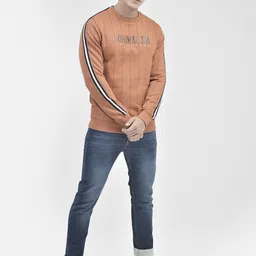 Crimsoune Club Striped Ribbed Pullover Sweatshirt-image-89