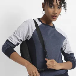 Campus Sutra Colourblocked Cotton Sweatshirt-picture-24