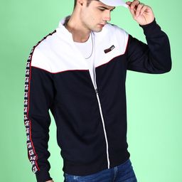 The Indian Garage Co Men Navy Blue Colourblocked Sweatshirt-image-15