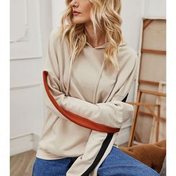 StyleCast Women Cream Colourblocked Sweatshirt-image-14