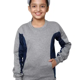 IndiWeaves Girls Colourblocked Sweatshirt-picture-45
