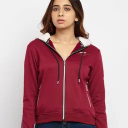 Status Quo Women Red Hooded Sweatshirt-image-29