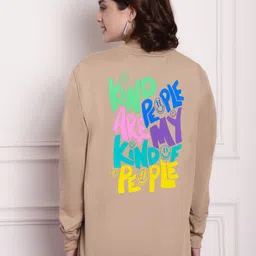 Imsa Moda Typography Printed Oversized Fleece Sweatshirt-picture-9