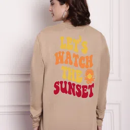 Imsa Moda Typography Printed Fleece Sweatshirt-picture-4