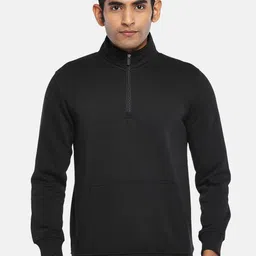 BYFORD by Pantaloons Men Black Solid Sweatshirt-picture-19