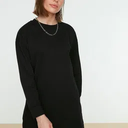 Trendyol Women Black Solid Sweatshirt-picture-12