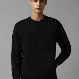Louis Philippe Sport Self Design Typography Pullover-image-97