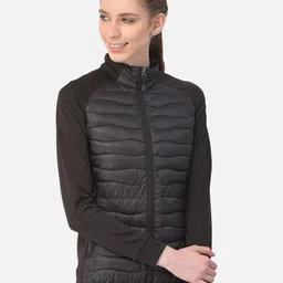 Woodland Women Black Padded Jacket-43