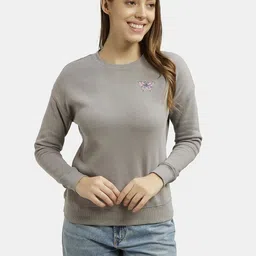 Jockey Cotton Rich Fleece Fabric Printed Sweatshirt with Drop Shoulder Styling-image-18