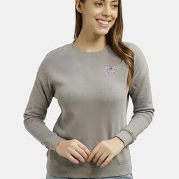 Jockey Super Combed Cotton Round Neck Printed Sweatshirt with Drop Shoulder Styling-image-12