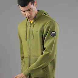 t-base Men Green Hooded Sweatshirt-image-2