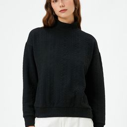 Koton Self Design High Neck Pullover-image-57