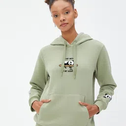 Koton Graphic Printed Hooded Pullover-image-87