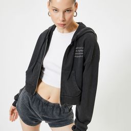 Koton Hooded Front-Open Sweatshirt-7