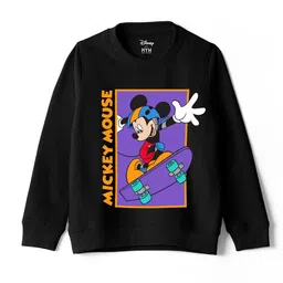 Wear Your Mind Boys Mickey Mouse Graphic Printed Round Neck Cotton Regular Sweatshirt-image-40