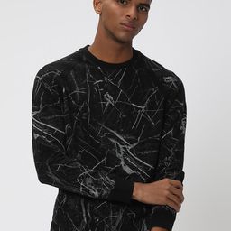 Mufti Abstract Printed Slim Fit Pullover Sweatshirt-picture-3