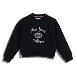 Tommy Hilfiger Girls Typography Printed Long Sleeves Pullover Sweatshirt-image-52