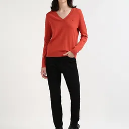 Tommy Hilfiger V-Neck Long Sleeves Organic Cotton Pullover Sweatshirt-image-82