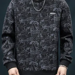 HERE&NOW Men Printed Pullover Sweatshirt-image-42