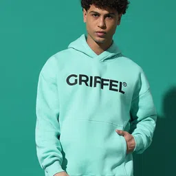 GRIFFEL Men Printed Hooded Pullover Sweatshirt-picture-14
