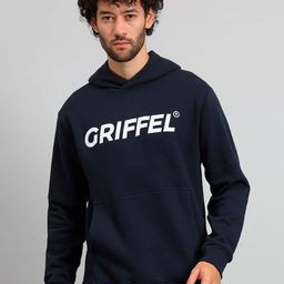 GRIFFEL Brand Logo Printed Hooded Fleece Sweatshirt-image-46
