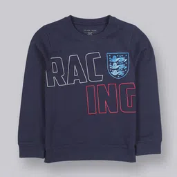 PLUM TREE Boys Navy Blue Typography Printed Sweatshirt-image-18