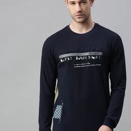 SHOWOFF Men Navy Blue Printed Cotton Sweatshirt-image-55
