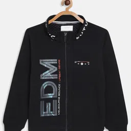 Octave Boys Navy Blue Printed Fleece Sweatshirt-image-56